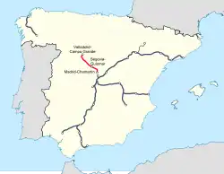 Mapa przebiegu linii kolejowej