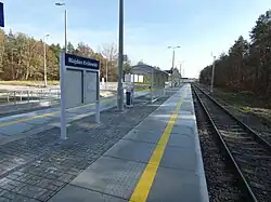 Majdan Królewski podczas elektryfikacji w październiku 2019 roku.