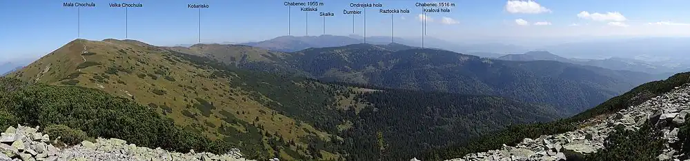 Widok ze szczytu Prašivá&nbsp;