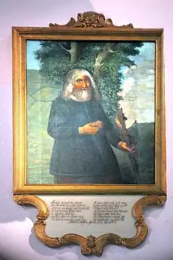 Obraz przedstawia Hansa Aasena na tle doliny z drzewem. Hans w lewej ręce trzyma kij, a w prawej rudę miedzi. Hans jest przedstawiony jako starszy mężczyzna. Pod obrazem jest notatka, że to Hans Aasen jest pierwszym odkrywcom złóż miedzi w Røros