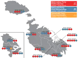 Wyniki w poszczególnych dystryktach