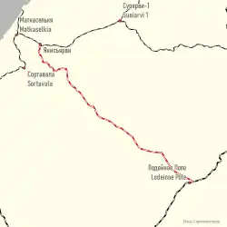 Mapa przebiegu linii kolejowej