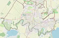 Mapa konturowa Krasnodaru, w centrum znajduje się punkt z opisem „Krasnodar”