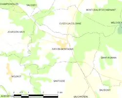 Plan gminy Ivry-en-Montagne