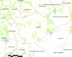 Plan gminy Parsac