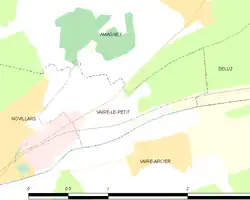 Plan dawnej gminy Vaire-le-Petit