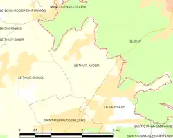 Plan dawnej gminy Le Thuit-Anger