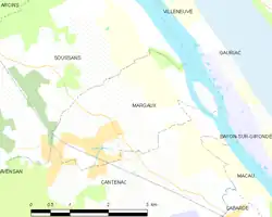 Plan dawnej gminy Margaux