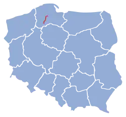 Mapa przebiegu linii kolejowej 211