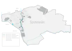 Mapa przebiegu Bulwaru