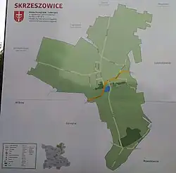 mapa geograficzna Skrzeszowic