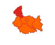 Położenie na mapie powiatu