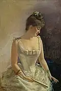 Dama w stroju balowym 1897