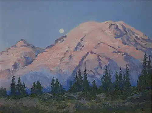 Moon Set and Sunrise Glow, 1964