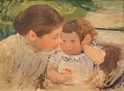 Mary Cassatt,  Zuzanna tuląca dziecko, nr 1, ok. 1881