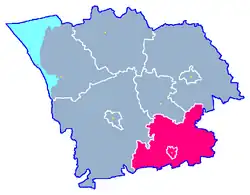 Położenie na mapie powiatu