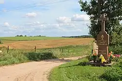 Krzyż przydrożny we wsi