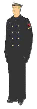 marynarski z półpłaszczem