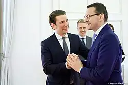 Mateusz Morawiecki i kanclerz Austrii Sebastian Kurz (2018)