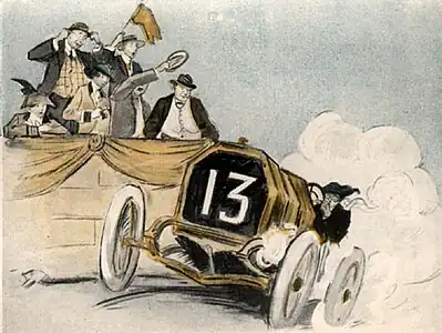 Ilustracja z książki Tish, Mind over Motor Mary Roberts Rinehart (1916)