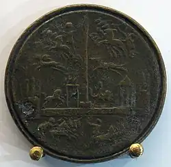 Medalion z czasów Nerona przedstawiający wyścig rydwanów