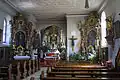 Wnętrze kościoła pw. Wniebowstąpienia NMP (Mariä Himmelfahrt)
