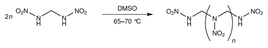 Synteza polimetylenonitroamin z wykorzystaniem metylenodinitroaminy