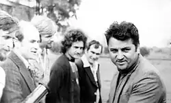 Wręczenie nagród. Od prawej: 2. Jan Strzałkowski, 3. Jerzy Hercuń, 4. Jan Bober, 5. Edward Miler