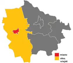 Położenie na mapie powiatu