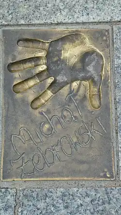 Odcisk dłoni Michała Żebrowskiego