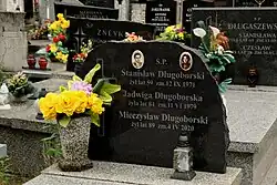Grób lekkoatlety Mieczysława Długoborskiego na cmentarzu parafialnym w Pruszkowie