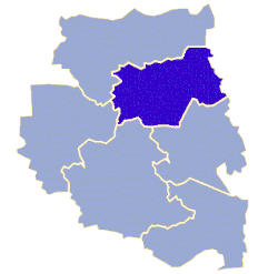 Położenie na mapie powiatu