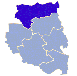 Położenie na mapie powiatu