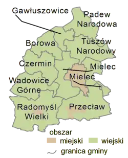 Plan powiatu mieleckiego