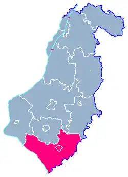 Położenie na mapie powiatu