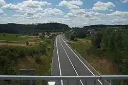 Droga krajowa nr 4 w rejonie Milína