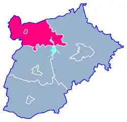 Położenie na mapie powiatu