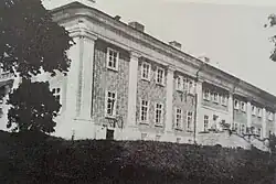 Elewacja ogrodowa pałacu w 1915 roku