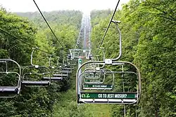 Środkowy odcinek kolei przez las