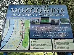 Tablica informacyjna sołectwa Mozgowina