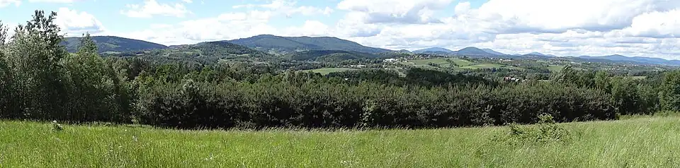 Panorama Beskidu Wyspowego z Muchówki