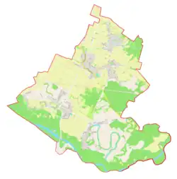Mapa konturowa gminy Črenšovci, blisko centrum u góry znajduje się punkt z opisem „Črenšovci”