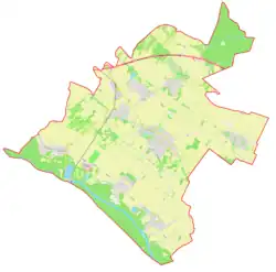 Mapa konturowa gminy Beltinci, w centrum znajduje się punkt z opisem „Beltinci”