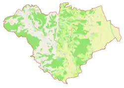 Mapa konturowa gminy Destrnik, blisko centrum na lewo znajduje się punkt z opisem „Drstelja”