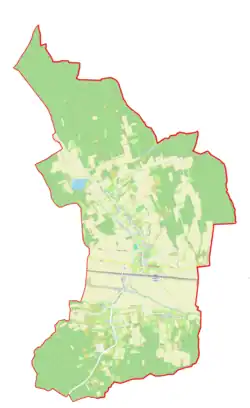 Mapa konturowa gminy Hodoš, w centrum znajduje się punkt z opisem „Hodoš”