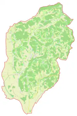 Mapa konturowa gminy Juršinci, w centrum znajduje się punkt z opisem „Juršinci”