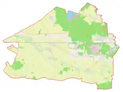 Mapa konturowa gminy Kidričevo, blisko centrum na dole znajduje się punkt z opisem „Dragonja vas”