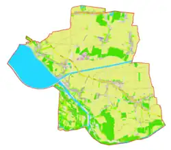 Mapa konturowa gminy Markovci, blisko centrum na dole znajduje się punkt z opisem „Nova vas pri Markovcih”