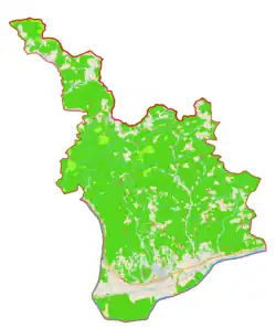 Mapa konturowa gminy Selnica ob Dravi, blisko centrum na lewo znajduje się punkt z opisem „Sveti Duh na Ostrem Vrhu”