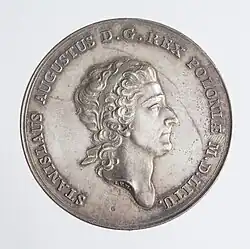 Awers próbnego talara (1771)